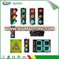 High intensity PC shell LED Solar traffic light, Road safety LED traffic signal light