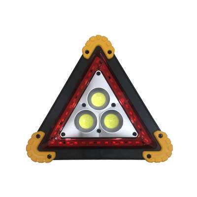 USB Rechargeable Power Bank Floodlight Outdoor Triangle Emergency Warning Light for Rodeside Assistance